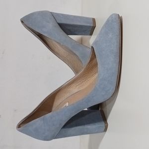 Saks Fifth Avenue Light Blue Suede Pumps